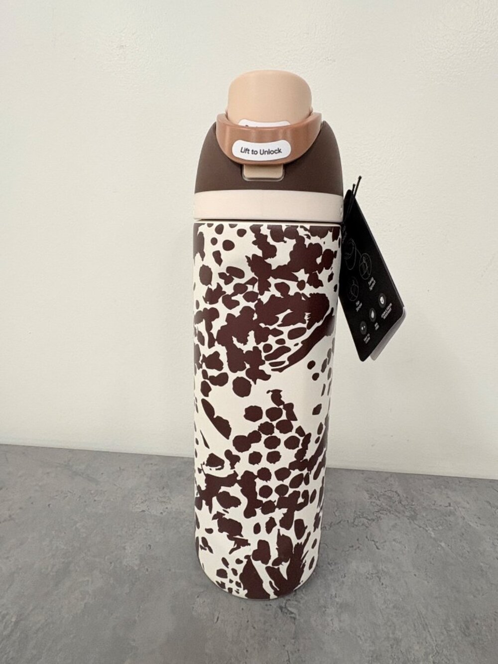 NEW Owala Cow Print Insulated Water Bottle - Picture 1 of 7